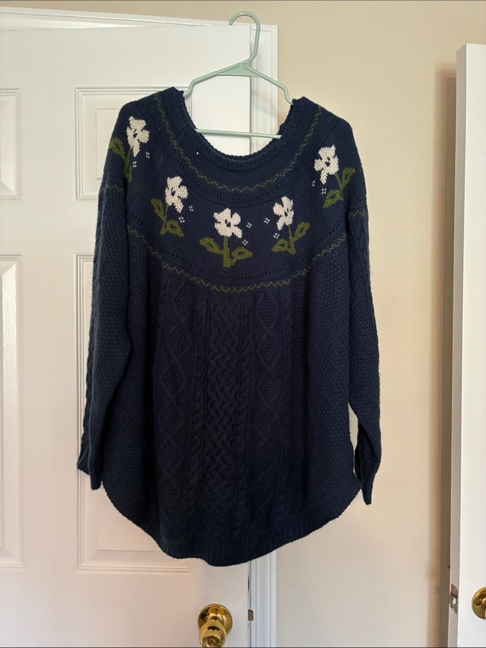Navy Floral Crewneck Sweater